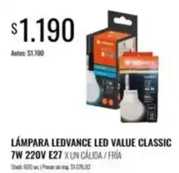 Supermercados Tadicor Ledvance - lámpara led value classic 7w 220v e27 oferta