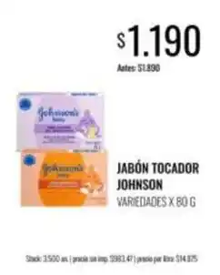 Supermercados Tadicor Johnson's - jabón tocador oferta