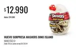 Supermercados Tadicor Huevo sorpresa mashers dino island nano egg 6+ oferta