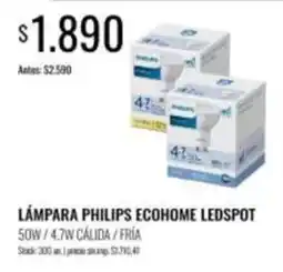 Supermercados Tadicor Philips - lampara ecohome ledspot 50w / 4.7w clida / fra oferta