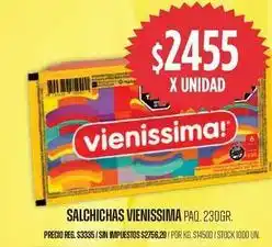 Supermercados Vea Vienissima - salchichas oferta