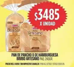 Supermercados Vea Pan de pancho o de hamburguesa oferta