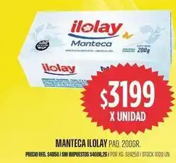 Supermercados Vea Ilolay - manteca oferta