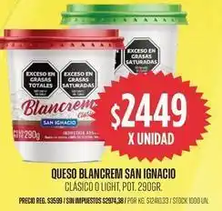 Supermercados Vea San ignacio - queso blancrem clásico o light oferta