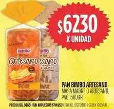 Supermercados Vea Bimbo - pan bimbo artesano masa madre o artesano oferta