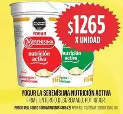 Supermercados Vea Yogur nutrition activa oferta