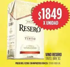 Supermercados Vea Resero - vino resero tinto oferta