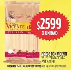 Supermercados Vea Don vicente - fideos oferta