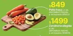 Supermercados Vea Paltas hass, zanahoria elegida oferta