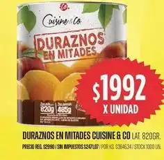 Supermercados Vea Cuisine - duraznos en mitades oferta