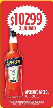 Supermercados Vea Aperol - aperitivo oferta