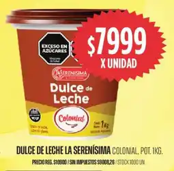 Supermercados Vea La serenísima dulce de leche colonial oferta