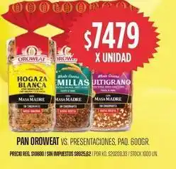 Supermercados Vea Blanca - pan oroweat oferta