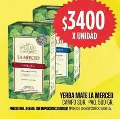 Supermercados Vea La merced - yerba mate campo sur oferta