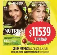 Supermercados Vea Garnier - color nutrisse vs. tonos, cja. 1un oferta