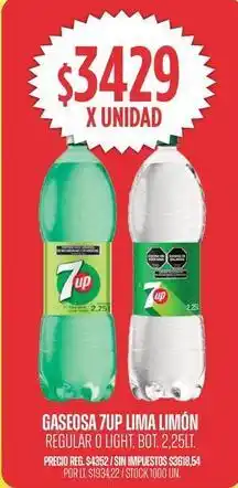 Supermercados Vea 7up - gaseosa lima limon regular o light oferta