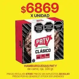Supermercados Vea Paty - hamburguesas oferta