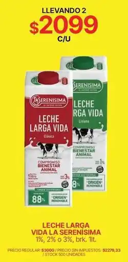 Supermercados Vea La verdad - leche larga vida oferta
