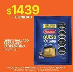 Supermercados Vea La serenísima - queso rallado reggia nitola seren isima oferta