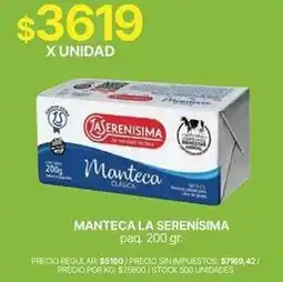 Supermercados Vea La serenísima - manteca oferta