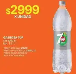 Supermercados Vea 7up - gaseosa 7up sin azúcar oferta