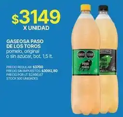 Supermercados Vea Paso de los toros - gaseosa paso de los toros pomelo, original o sin azúcar oferta