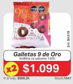 Ferniplast 9 de oro - galletas 9 de oro anillitos vs sabores oferta