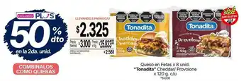 Tonadita - queso en fetas