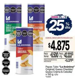 La Anonima La anónima - papas tubo oferta
