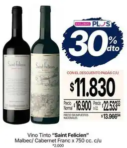 La Anonima Saint felicien - vino tinto malbec/ cabernet franc oferta