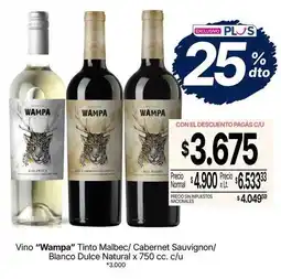 La Anonima Vino tinto malbec/ cabernet sauvignon/ blanco dulce natural oferta