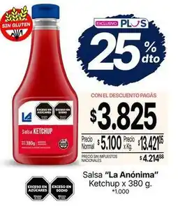 La Anonima La anónima - salsa ketchup oferta