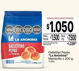 La Anonima La anónima - galletitas pepas oferta