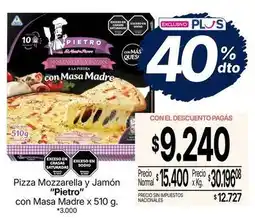 La Anonima Pietro - pizza mozzarella y jamón oferta