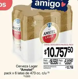 La Anonima Amstel - cerveza lager oferta
