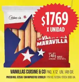 Supermercados Vea Cuisine & Co vainillas oferta