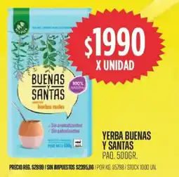 Supermercados Vea Yerba buenas santas oferta