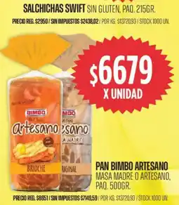 Supermercados Vea Bimbo salchichas swift sin gluten oferta