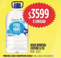Supermercados Vea Cuisine & co agua mineral bdn. oferta