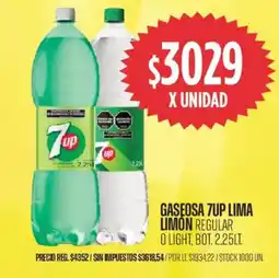 Supermercados Vea 7up gaseosa lima limon regular oferta