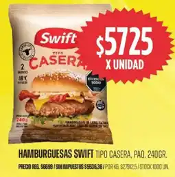 Supermercados Vea Swift hamburguesas tipo casera oferta