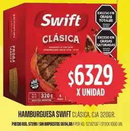 Supermercados Vea Swift hamburguesas clásica oferta