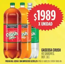 Supermercados Vea Crush gaseosa vs sabores oferta