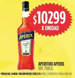 Supermercados Vea Aperol aperitivo oferta