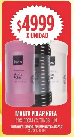 Supermercados Vea Krea manta polar oferta