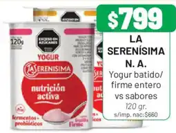 Almacor La serenisima yogur batido firme entero vs sabores oferta