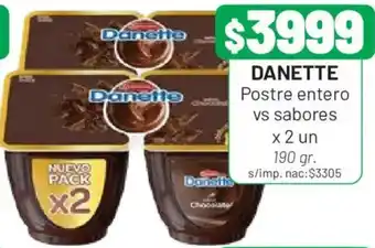 Almacor Danette postre entero vs sabores oferta