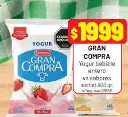 Almacor Gran compra yogur bebible entero vs sabores oferta