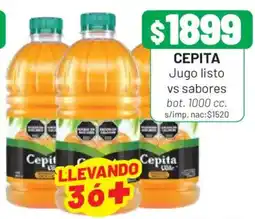 Almacor Cepita jugo listo vs sabores oferta