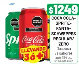 Almacor Coca cola-sprite-fanta-schweppes regular/zero oferta